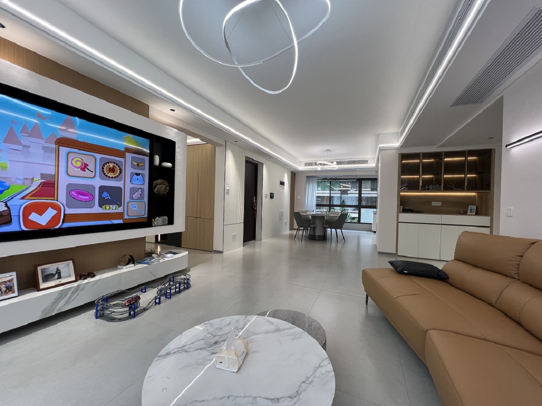 南寧二手房全拆裝修有哪些要注意？-現(xiàn)代簡(jiǎn)約-客廳